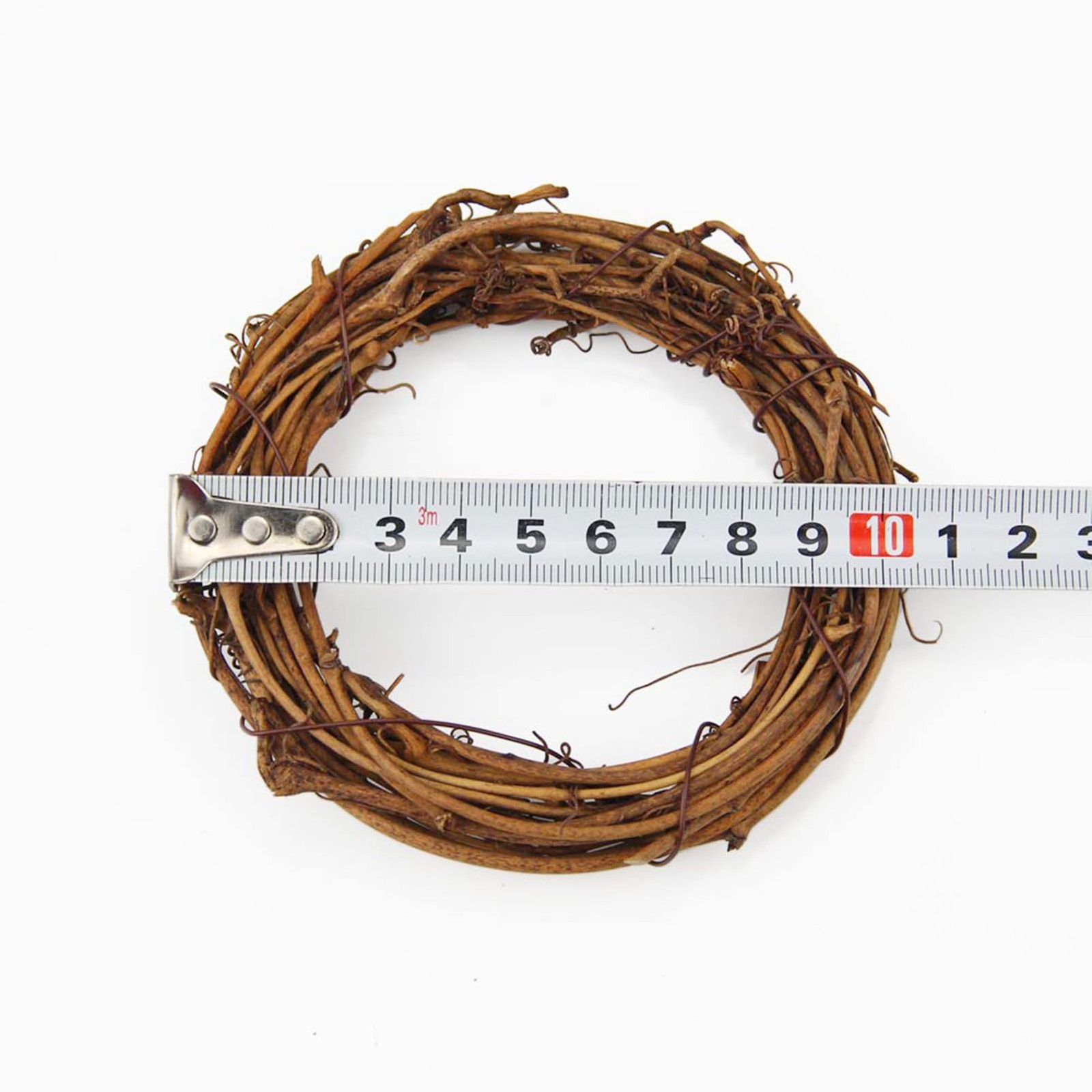 12PCS Small Round Grapevine Wreath 4Inch Rattan Wreaths for Easter Spring Candle