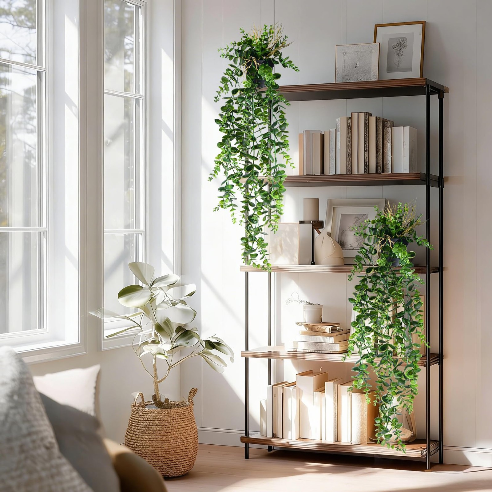 2 Pcs Faux Eucalyptus Vine Ivy Vine Artificial Hanging Plant Faux Plant Fake …