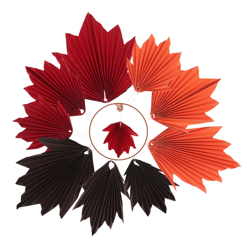 9 Pcs Autumn Decorative Hanging Decorations Leaves Maple Leaf Wall Art
