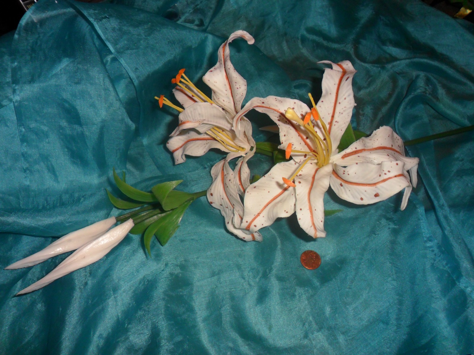 Vintage Large Plastic White Day Lily from the 60’s