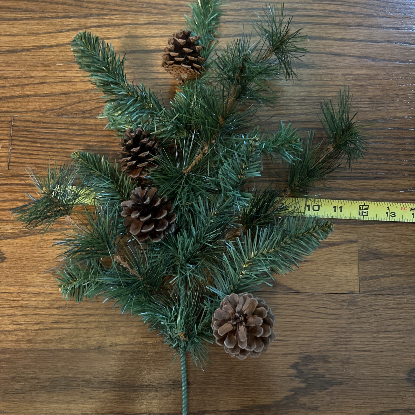 6 Pieces Artificial Pine Sprays with Pinecone Accents 20” Long