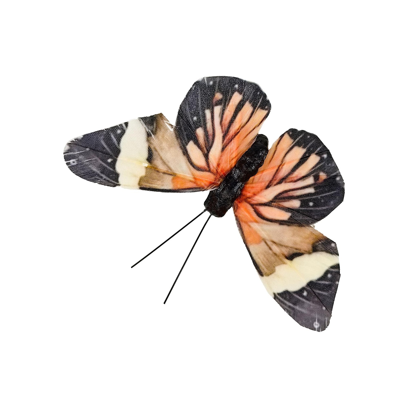 -Feather Butterfly for Craft Decoration Set of 12 with Clip 6 Color Wedding H…