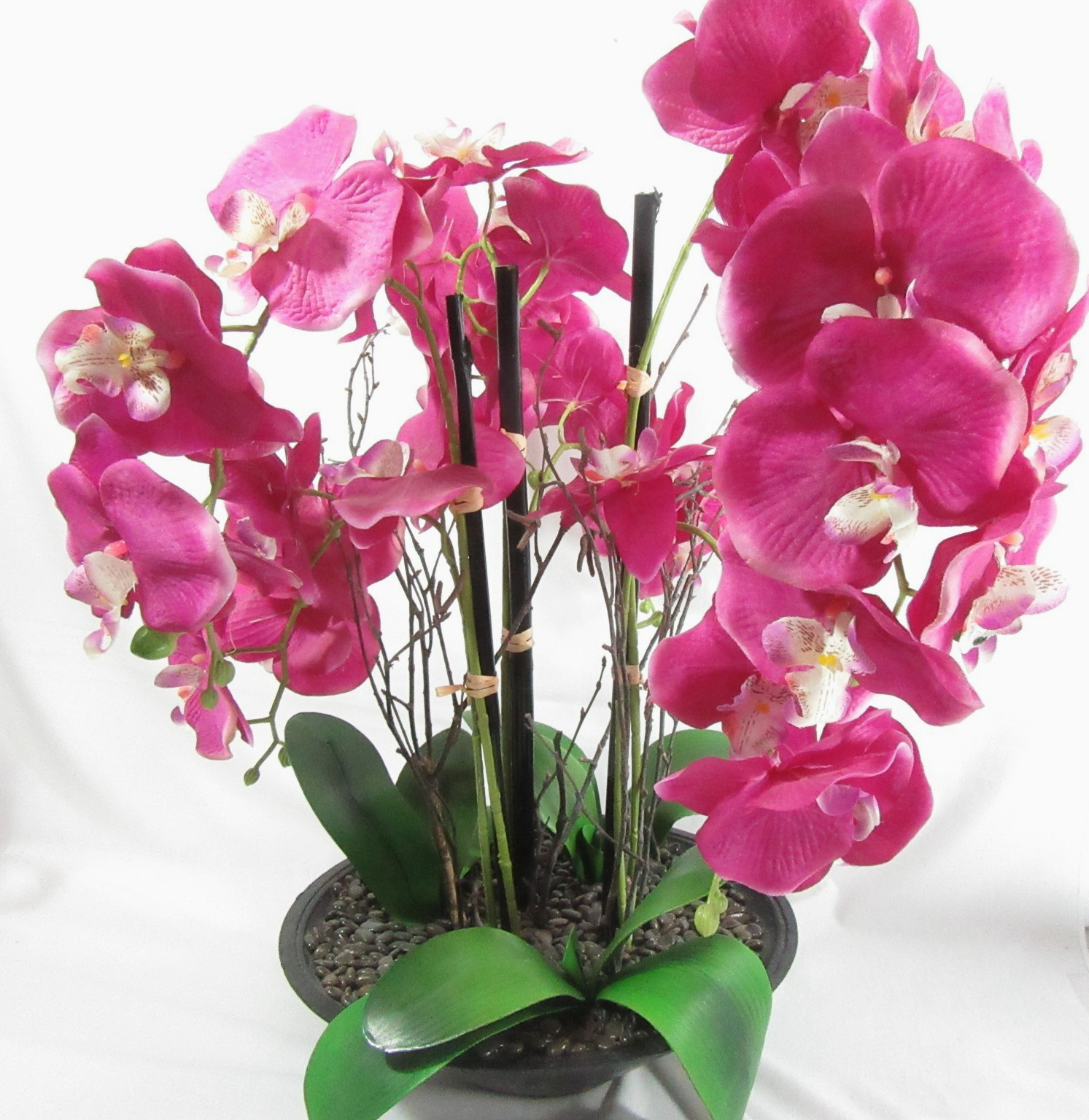 Artificial Orchid Floral Pink Table Centerpiece Large Silk Flower Arrangement