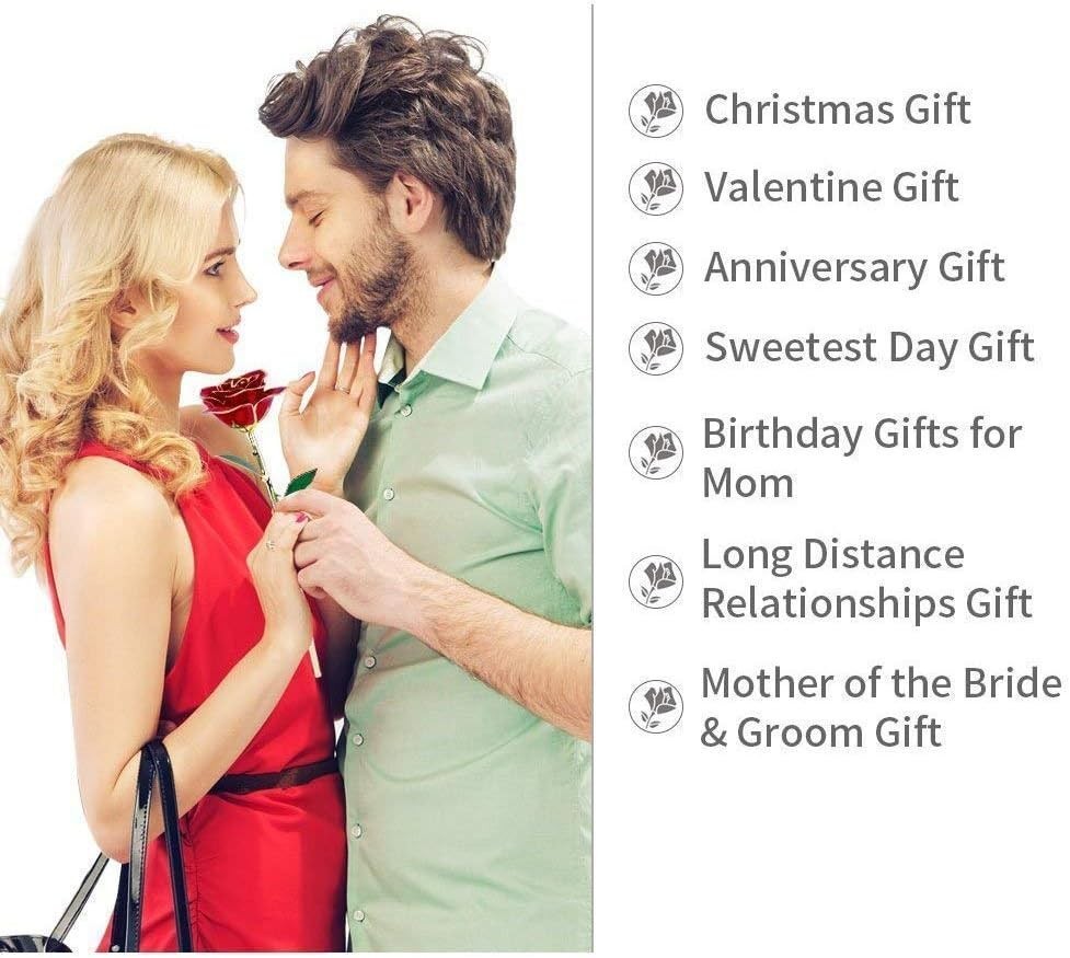Unique 24K Gold Rose Gift Set with Transparent Stand – For All Occasions