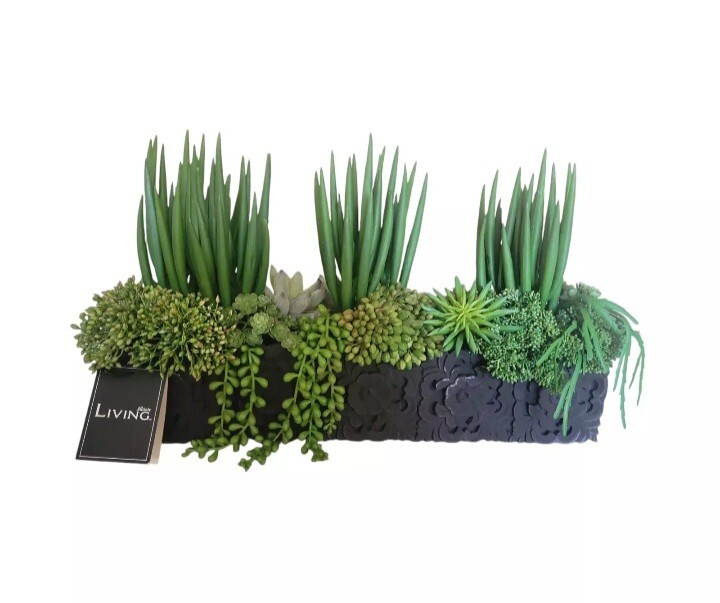 Allstate Living Faux Succulent Arrangement, Premium Artificial Indoor Plant