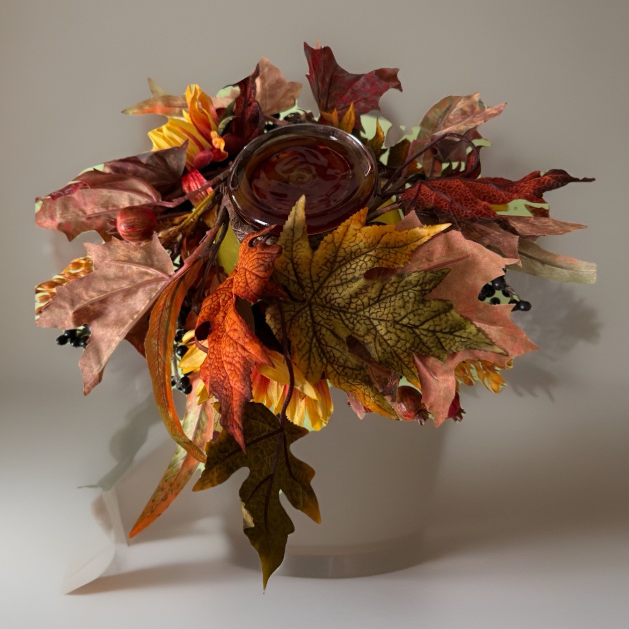 Flower Arrangements Centerpiece With Candle