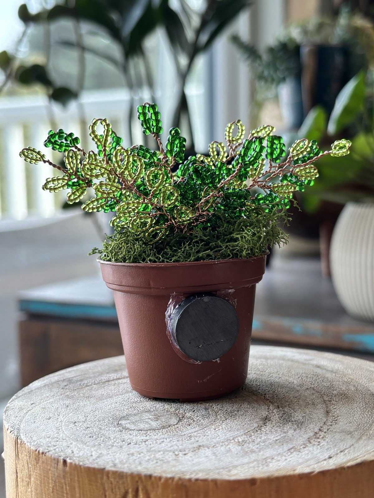 Forever Fern Beaded Plant Magnet