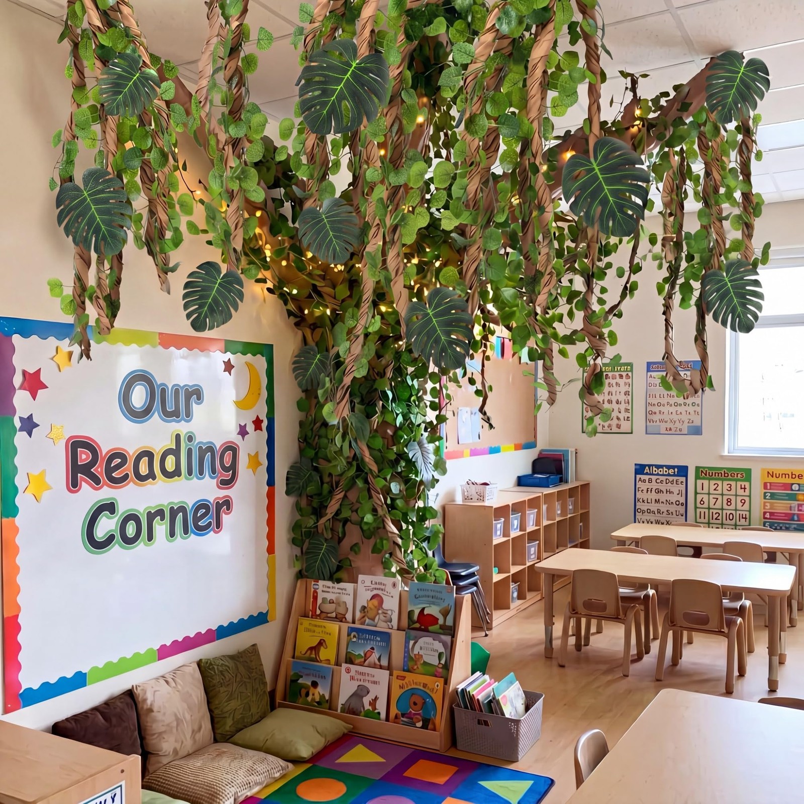Jungle Theme Party Decoration Vine for Classroom Room Safari Rainforest Leaf …