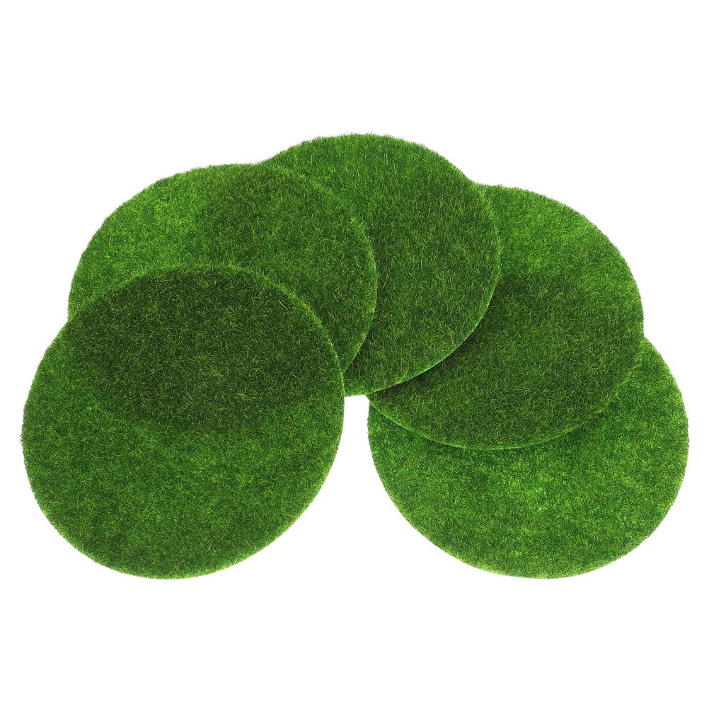 5Pcs Durable Artificial Moss Mats for Indoor Plant Decor Green Simulation Turf
