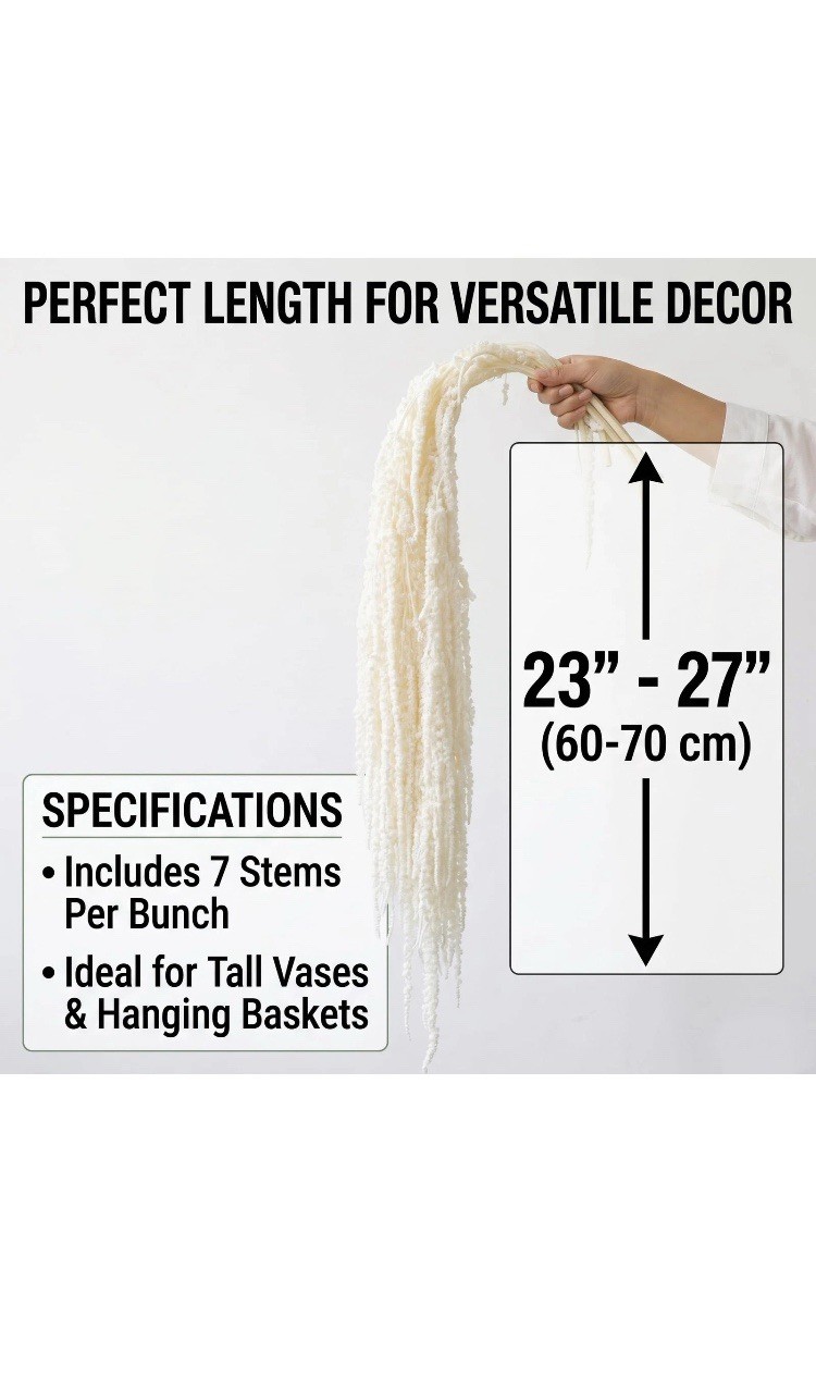 12 PCS 30 Inch Bleached Green Natural Dried Wisteria Hanging Flowers Wedding