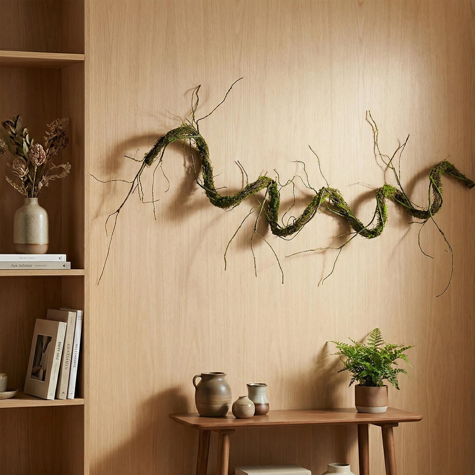 120 inch bendable artificial Dragon Whisker MossVine Green Hanging fake Plant…