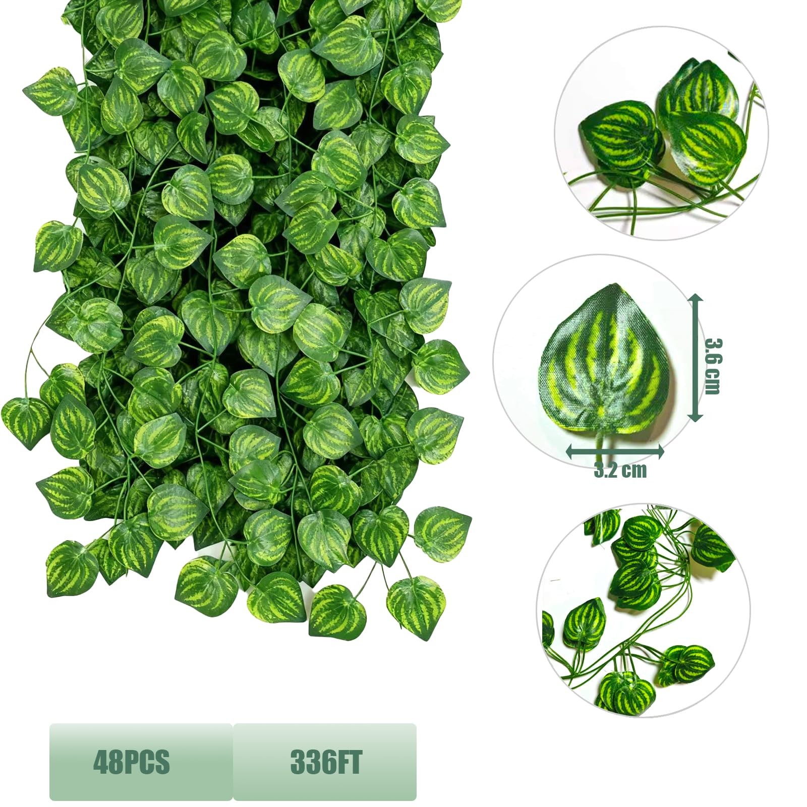 Fake Vines for Room Decoration Artificial Ivy Garland Hanging Vines Faux Vine…