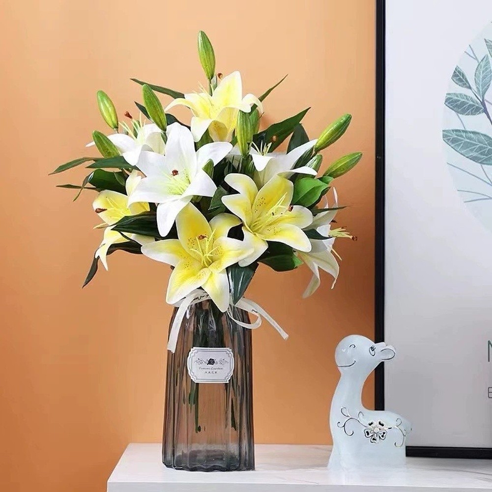 Silk for lily Single for stem 36cm for DIY Garland Entryway Decoration Event