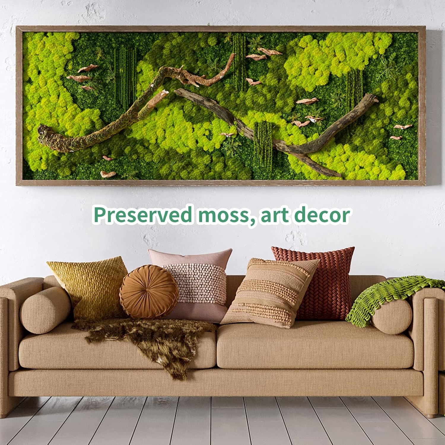 Preserved Moss 4 Color Reindeer Craft Decorations 14 OZ Green Artificial Moss