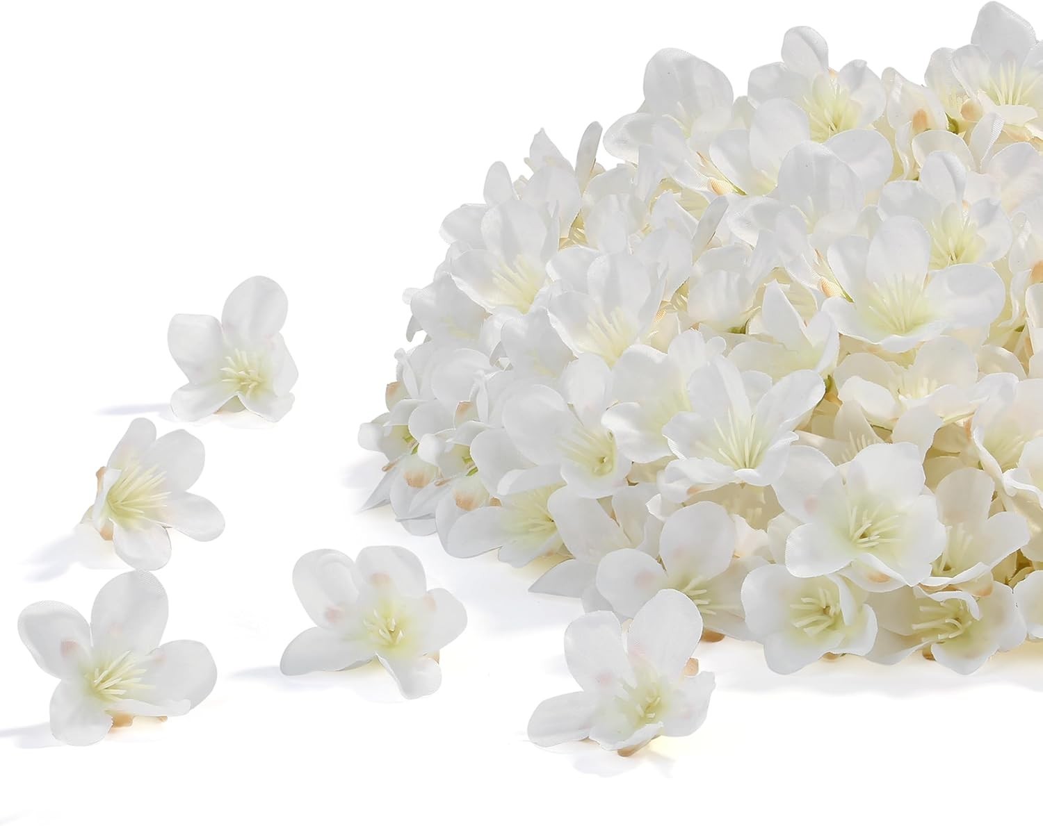 100 Pcs Mini White Cherry Blossom Head Artificial Small Cherry Blossom Head Fake