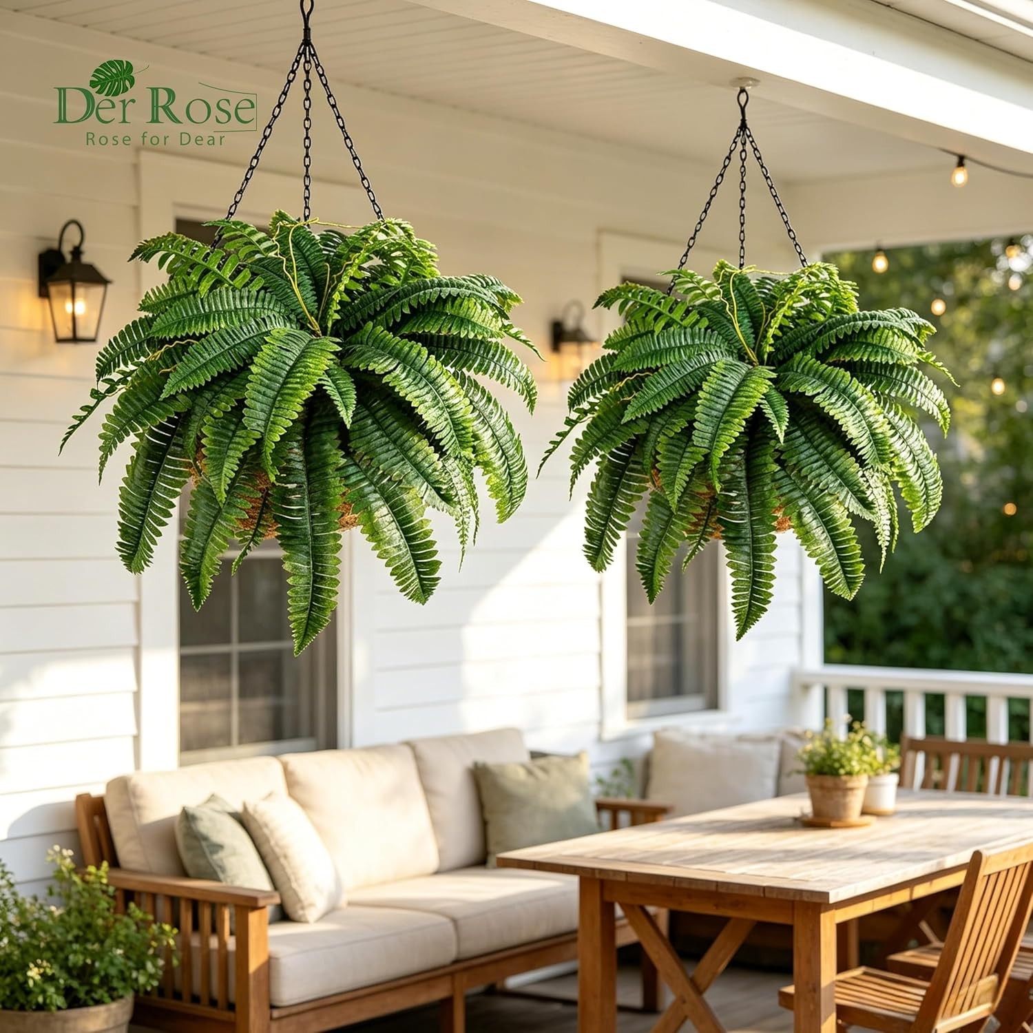 UV Resistant Artificial Boston Ferns