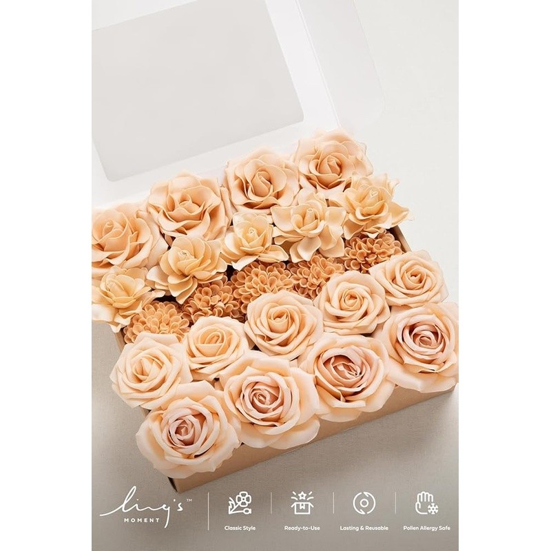 Silk Foam Flowers Bouquet Set Home Wedding Decor Centerpieces & Arrangements New