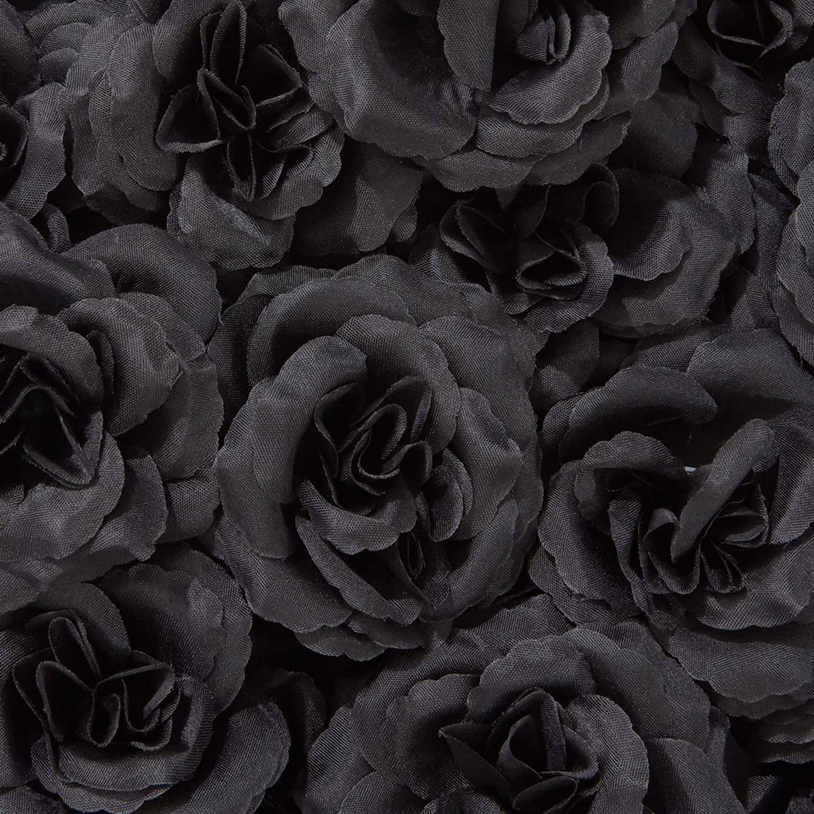 Black Artificial Roses Bulk – 3-Inch Stemless Foam Roses 50 Pack for Crafts &…