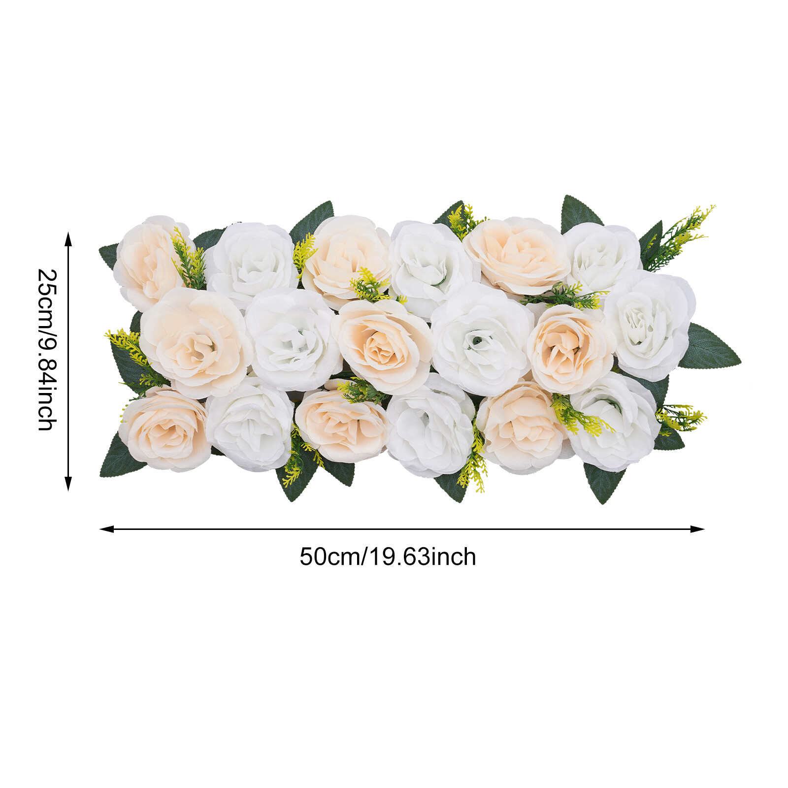 10* White Wedding Dining Table Artificial Rose Flower Centerpieces 50*25 cm