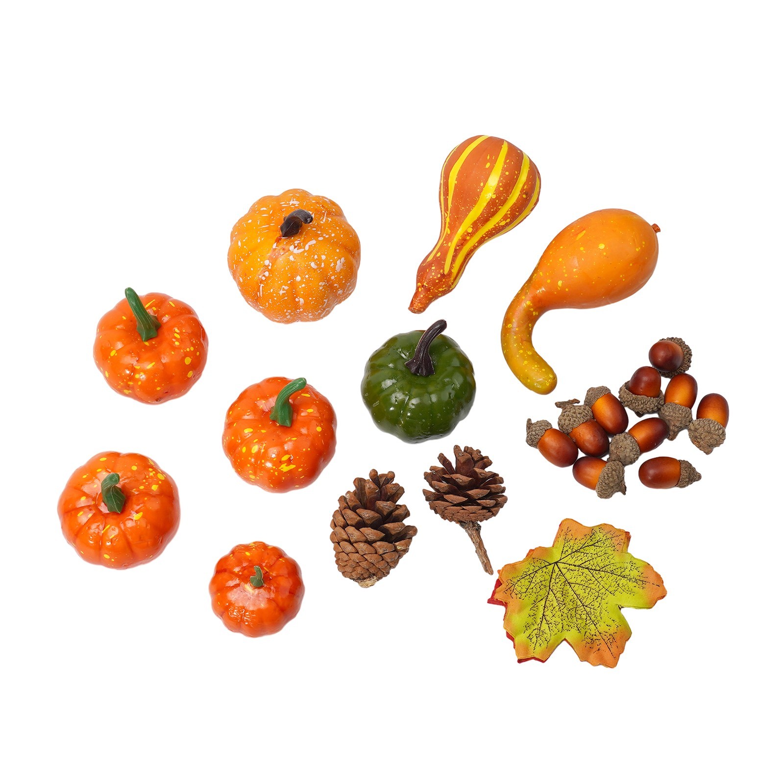 Harvest Decorations Props Artificial`Mini Pumpkin Gourd Berries Maple Leaf