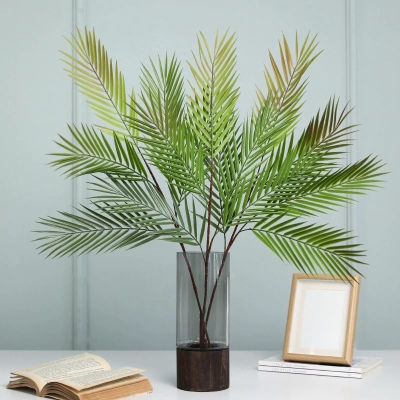 36 Inch Leaf Decor Artificial Green Palm LeavesFake Tropical Palm Leaves with…