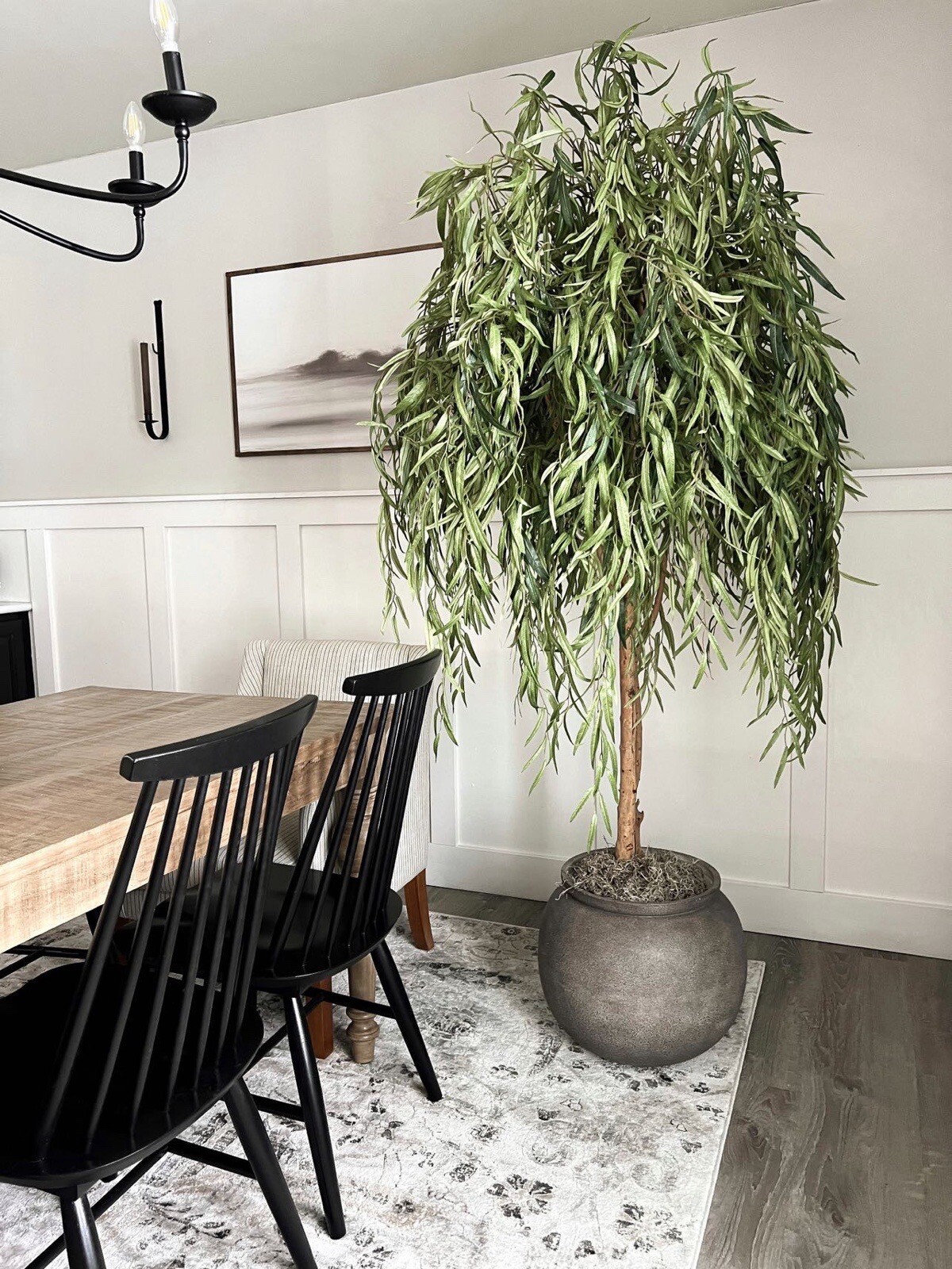 7’ Willow Artificial Tree (Real Touch) w/ Natural Trunk Home Decor. Retail $422