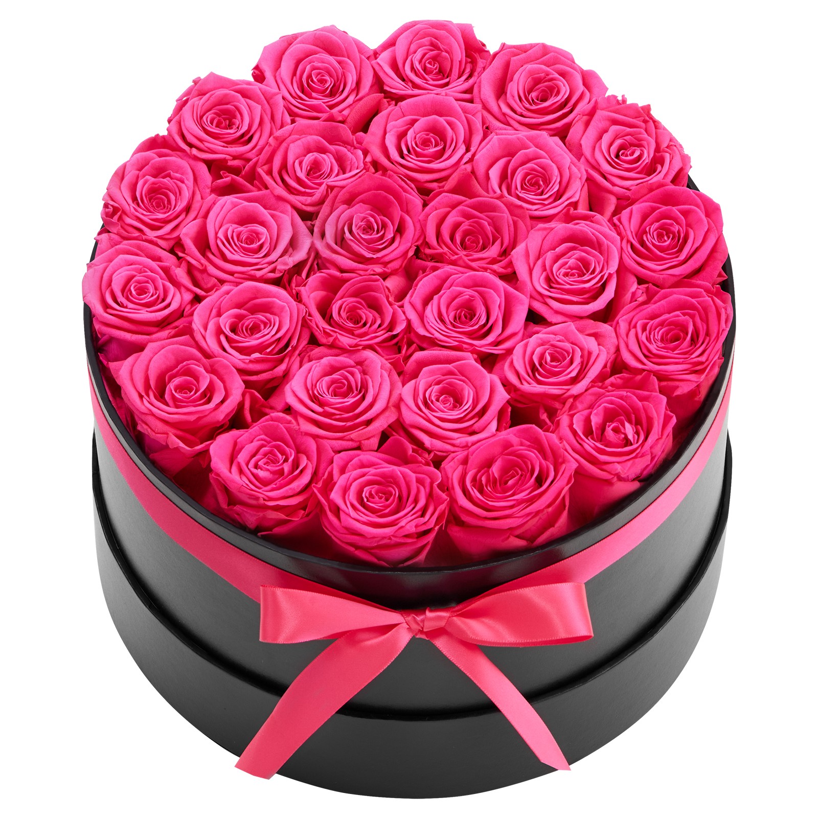VEVOR Forever Flowers 27 Preserved Roses Round Box Eternal Bouquet Rose Red