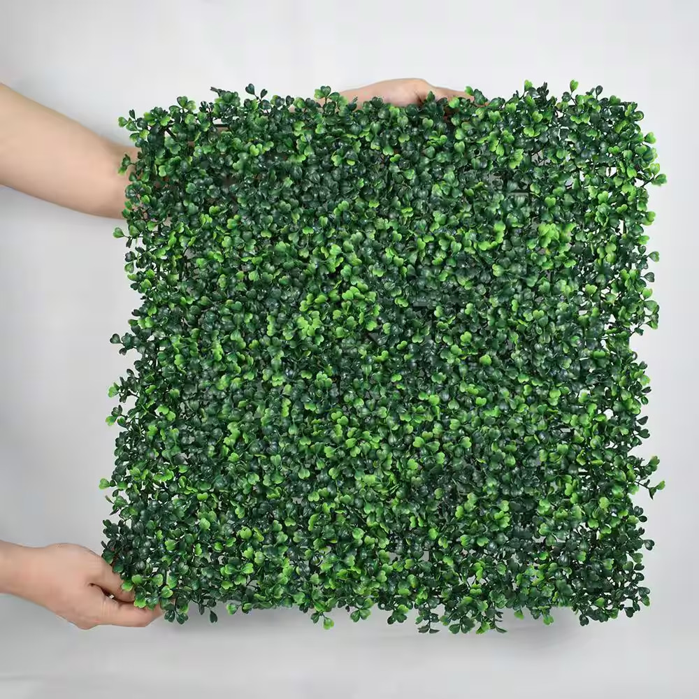 20 In. H X 20 In. W 12 Pcs Artificial Boxwood Hedge Uv-Proof Grass Wall Faux Gre