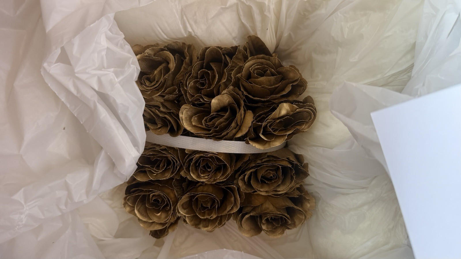 John-Richard Luxe Gold Artificial Roses, JRB-3989, BRAND NEW FROM MANUFACTURER