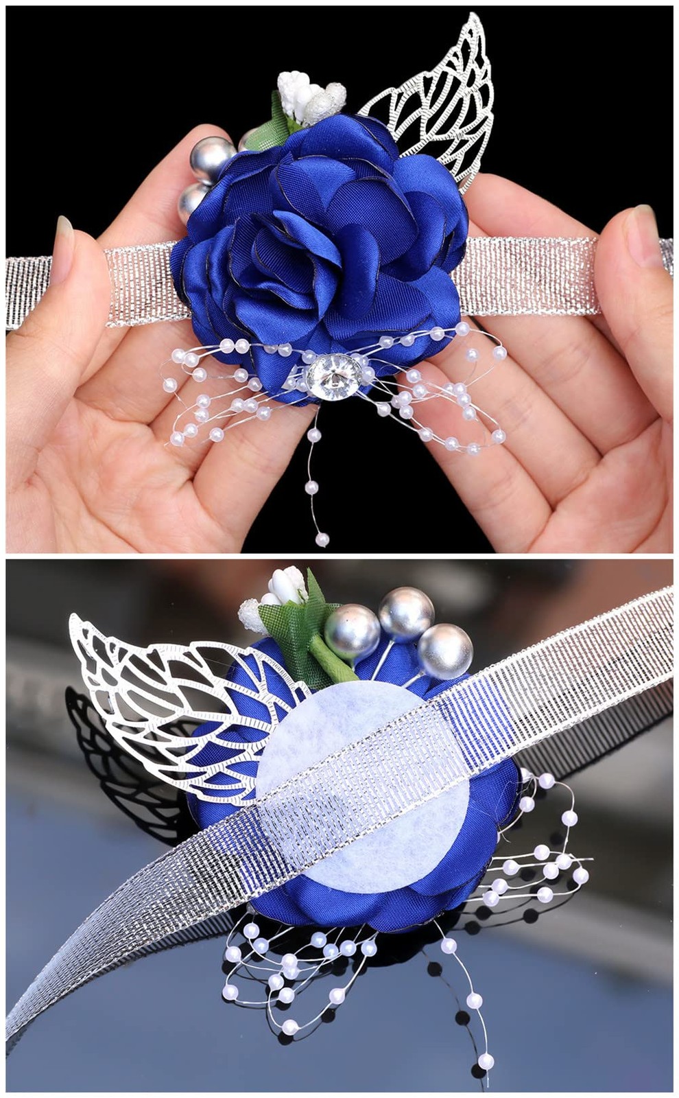 “Blue Beach Wedding Bouquet with Seashells and Starfish for Bridesmaids”