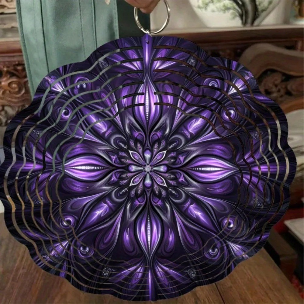 Metal Wind Spinner Hanging Sculpture Garden Courtyard Balcony Spring Decor