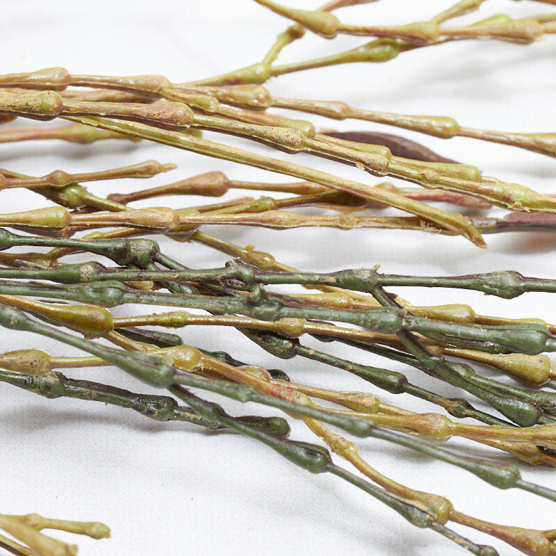 Set of 8 Green Artificial 24″ Twig Branch Sprays with Small Leaves