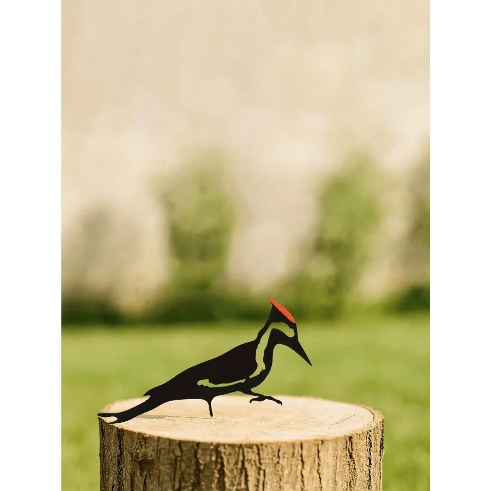 Handmade Metal Woodpecker Wall Art Rustproof Indoor Farmhouse Garden Decor