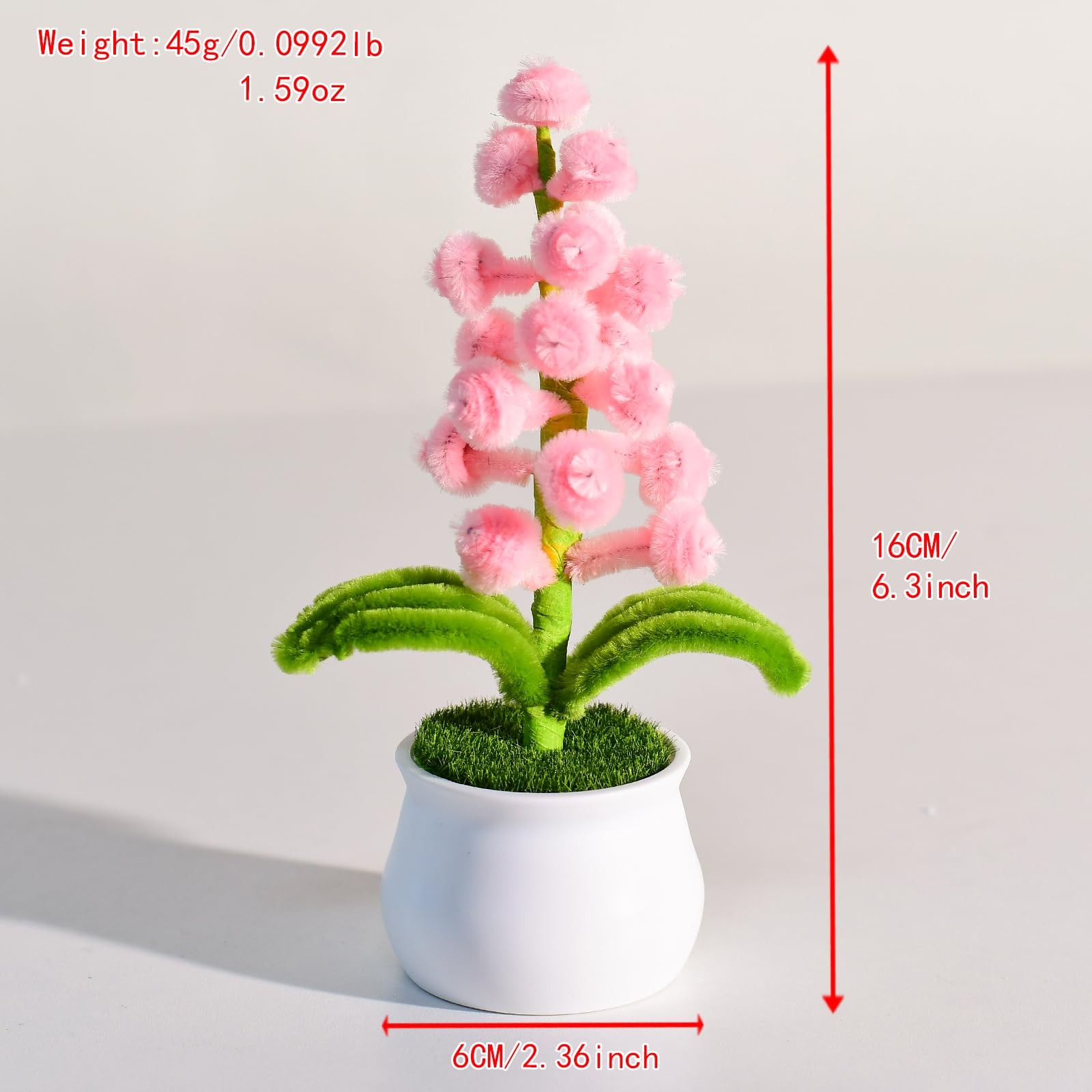 Cute DIY Artificial Flowers Multi-Color Cedar Small Potted Plants Car Decorat…