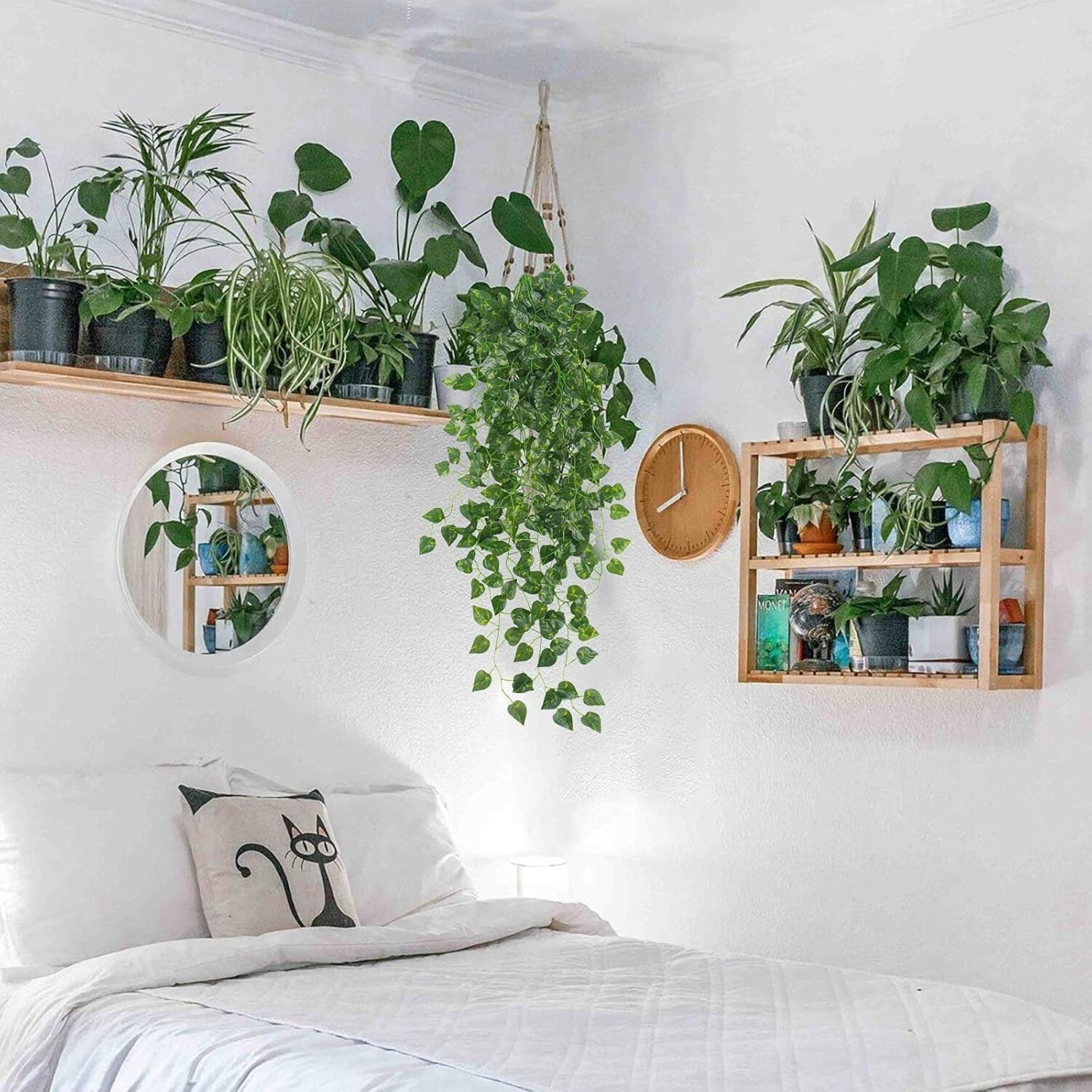 2Pcs 3.1ft UV-Resistant Artificial Hanging Ivy for Lush Indoor & Outdoor Decor