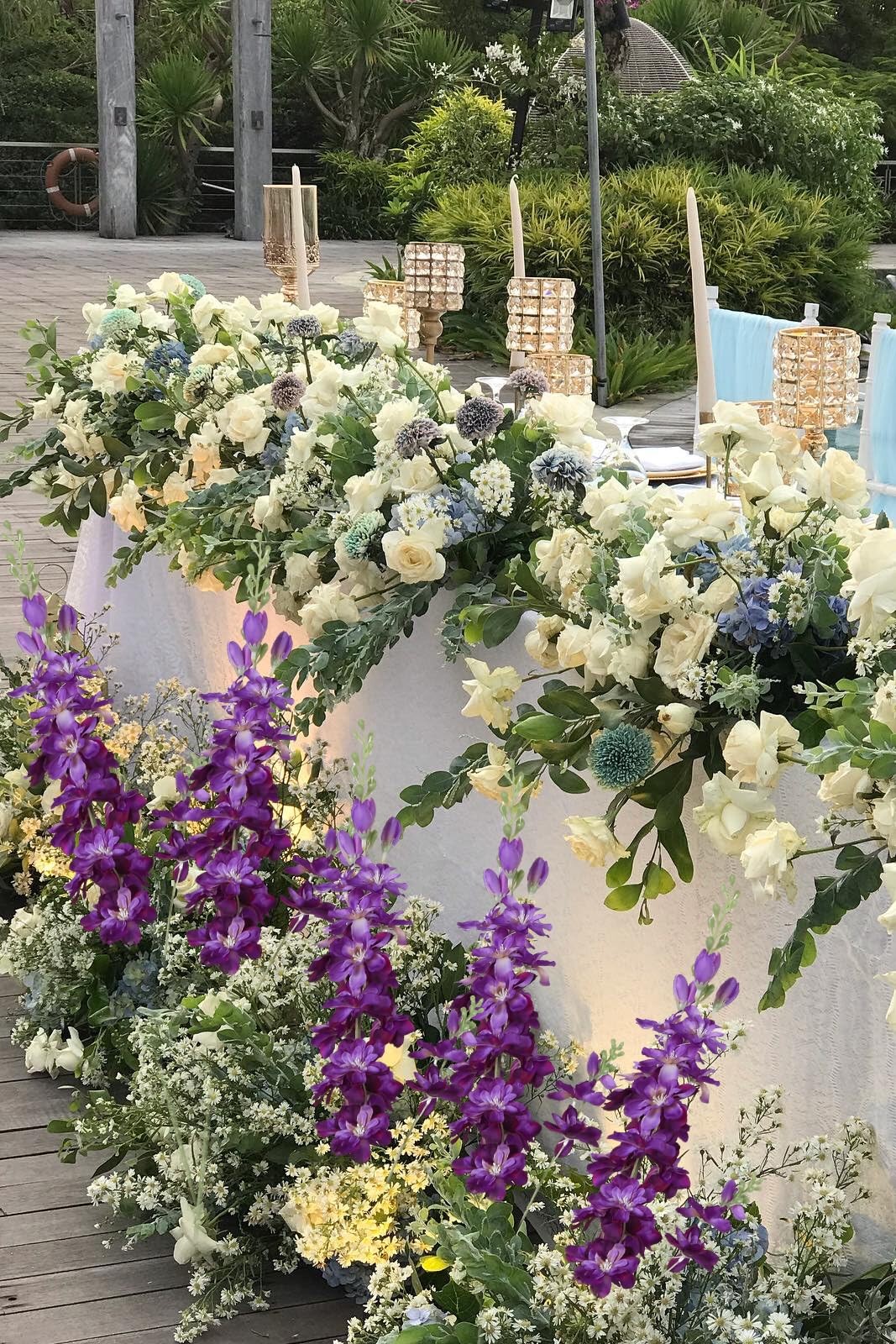6PCS Purple Delphinium Artificial Flowers 33″ Long Stem Larkspur Silk Flowers…