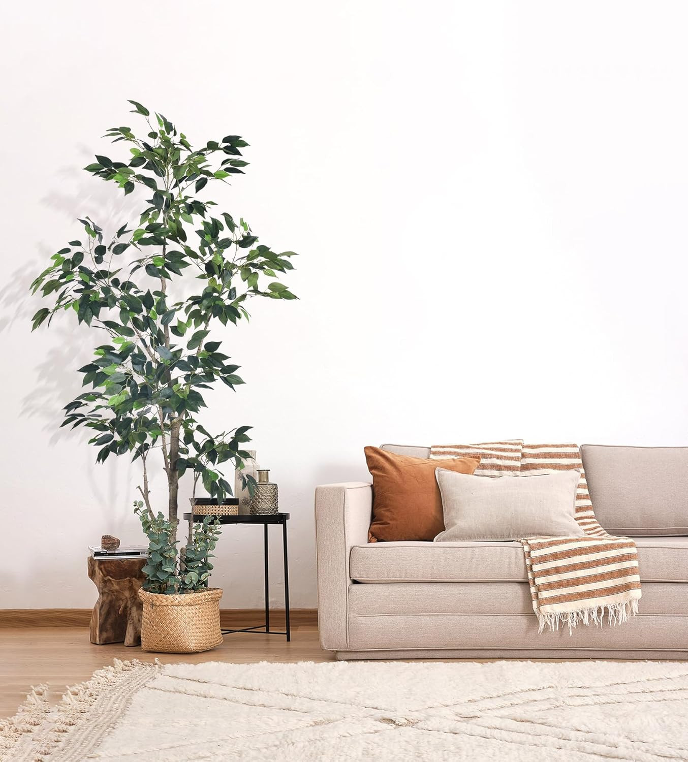 5Ft Lifelike Artificial Ficus Tree for Home, Office, and Garden Decor