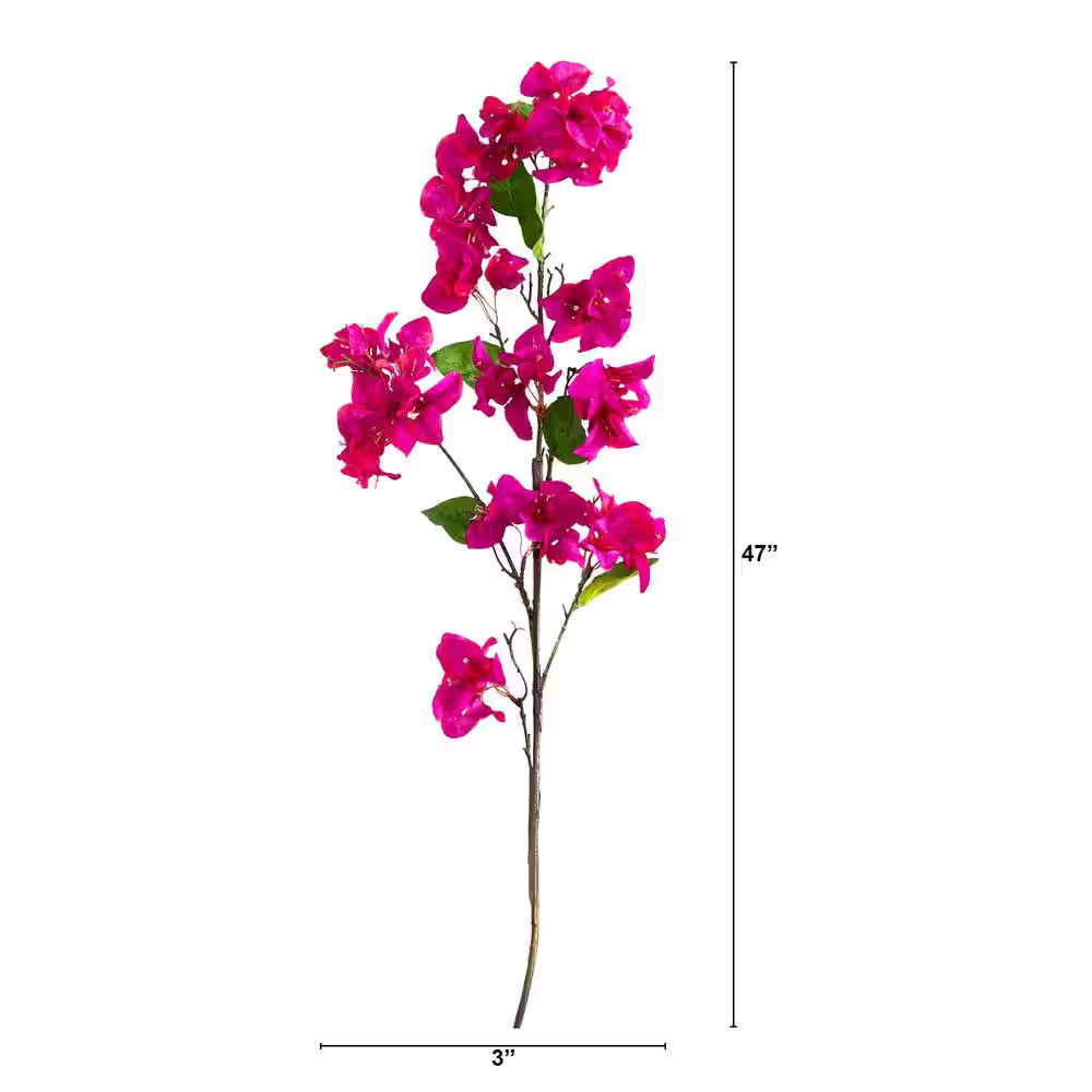 47 In. Artificial Bougainvillea Flower Stems, Set of 3