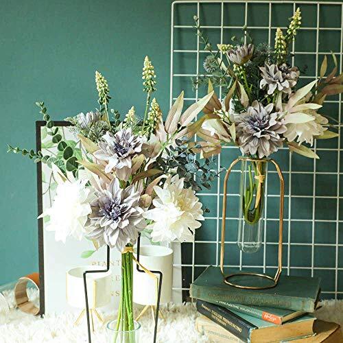 Artificial Fake Flowers Plants Silk Flower Arrangements Wedding Purple White