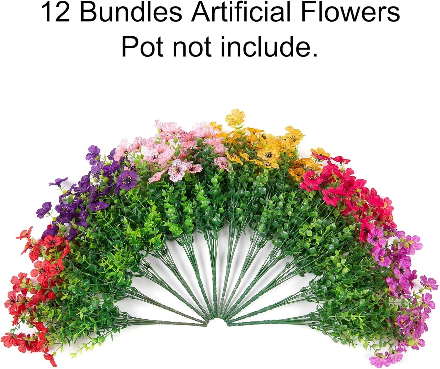 Outdoor Indoor Artificial Flower Arrangement, 6 Colors