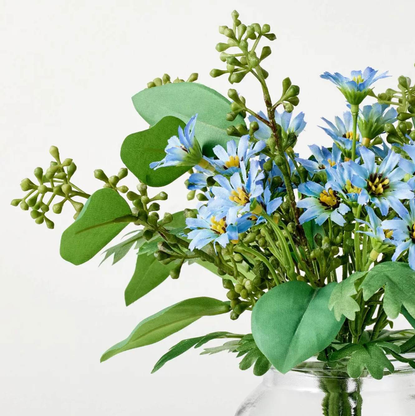Medium Blue Flower and Leaf Arrangement – Hearth & Hand™ with Magnolia VIRAL!