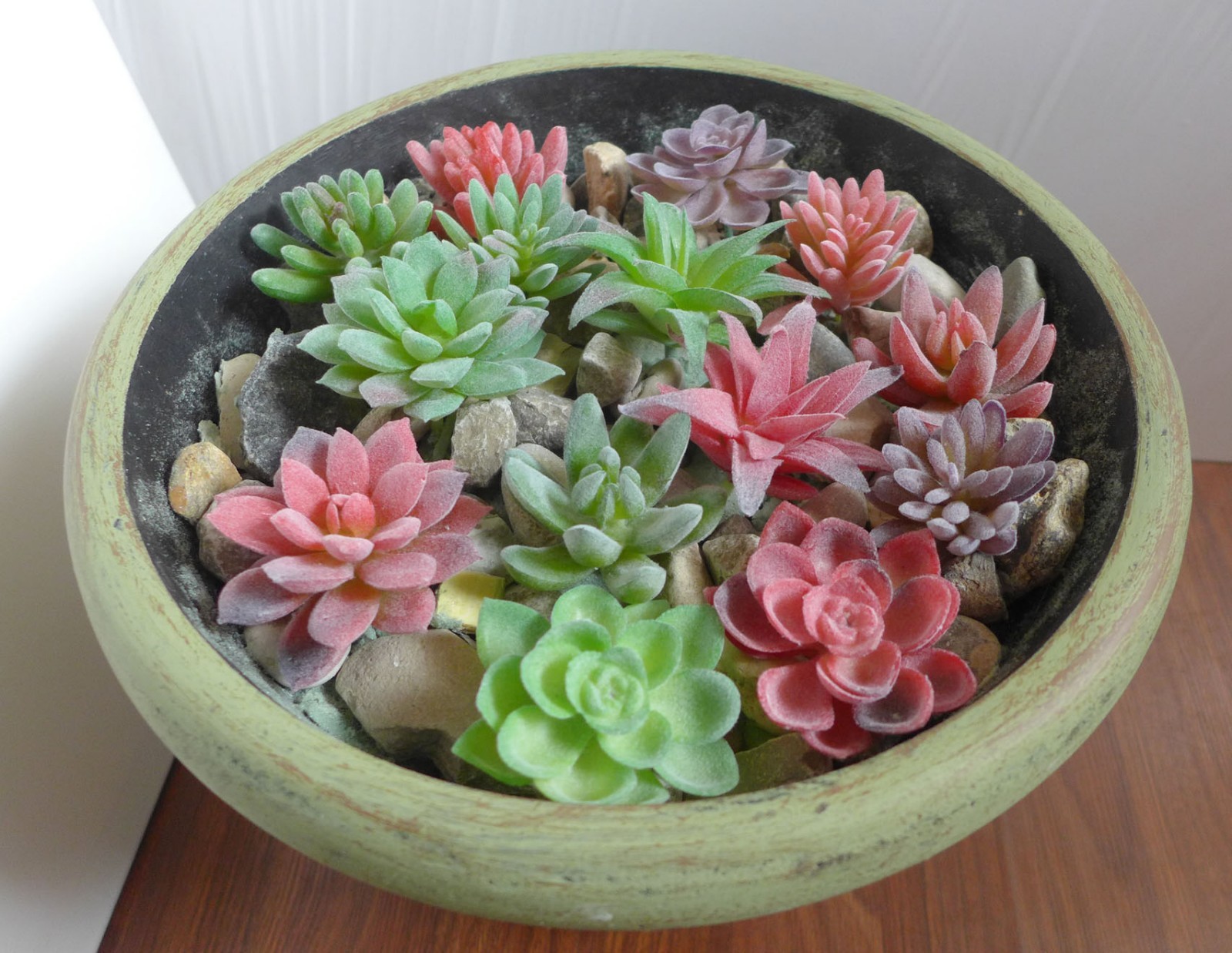 Set of 14 Artificial Flocking Mini Plants Succulents Grass Garden Landscape