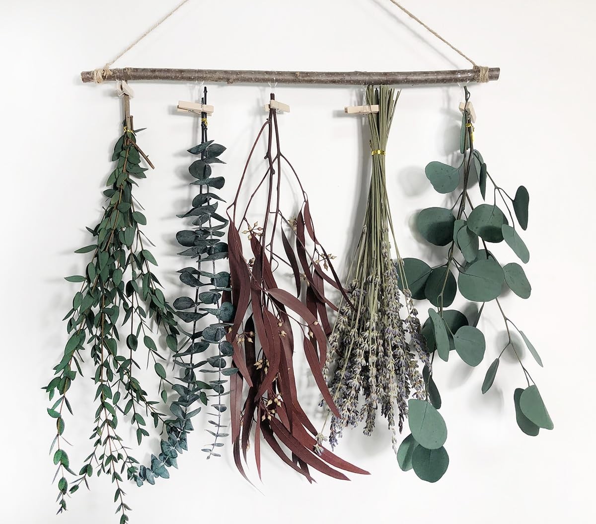 Natural Dried Flower Rack, Dried Flower Wall Hanging for Boho Farmhouse Wall …