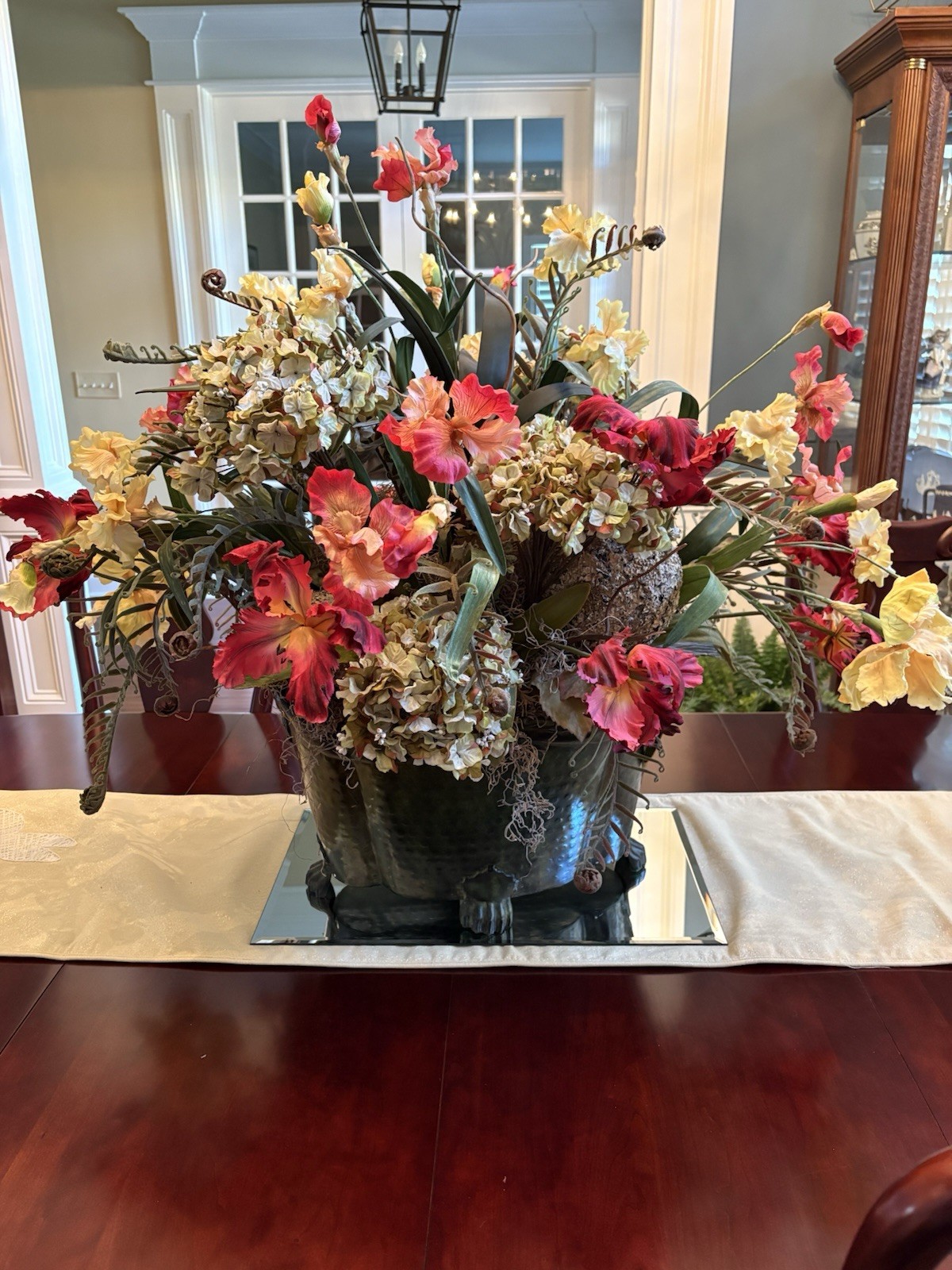 Large 38” Custom Silk Floral Centerpiece Dining Table Home Decor