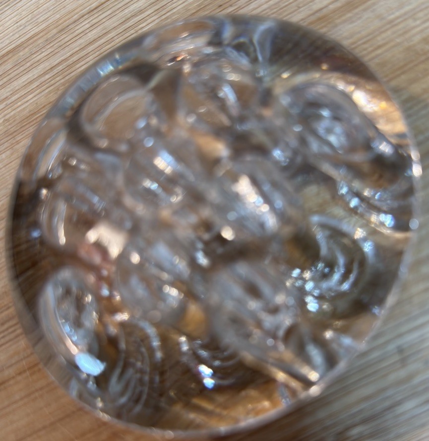 Vintage Clear Glass Flower Frog 3” Round Floral Arranger Multiple Stem Holder