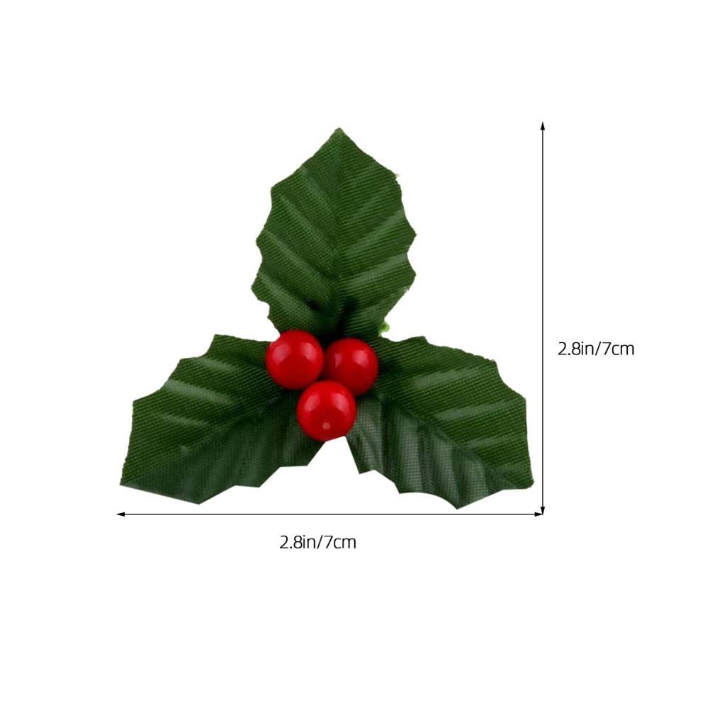 50 Pcs Artificial Red Berry Stems Christmas Tree Decorations Garland