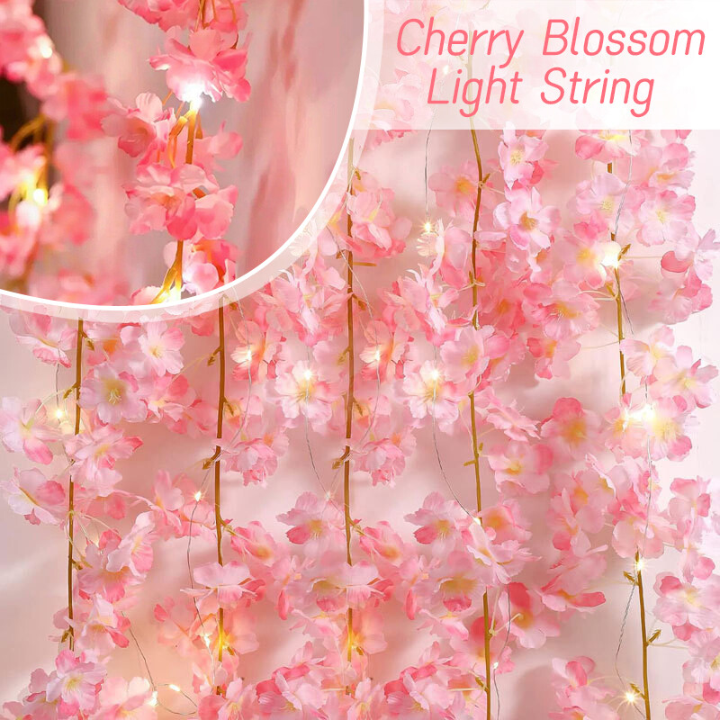 2M Cherry Blossom Light String Garland 20LED Waterproof Fairy Lights Home Decro
