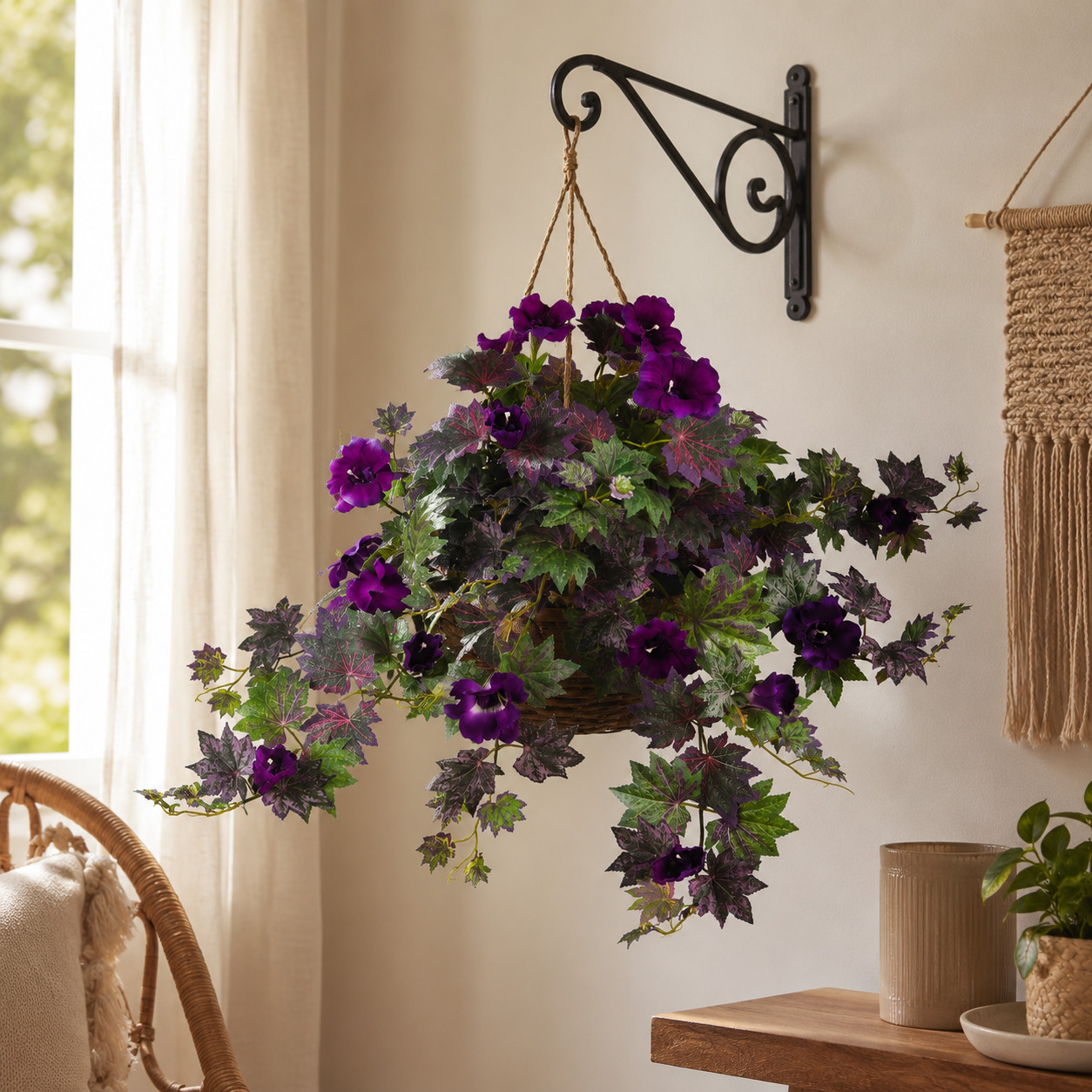 24″ Morning Glory Hanging Basket