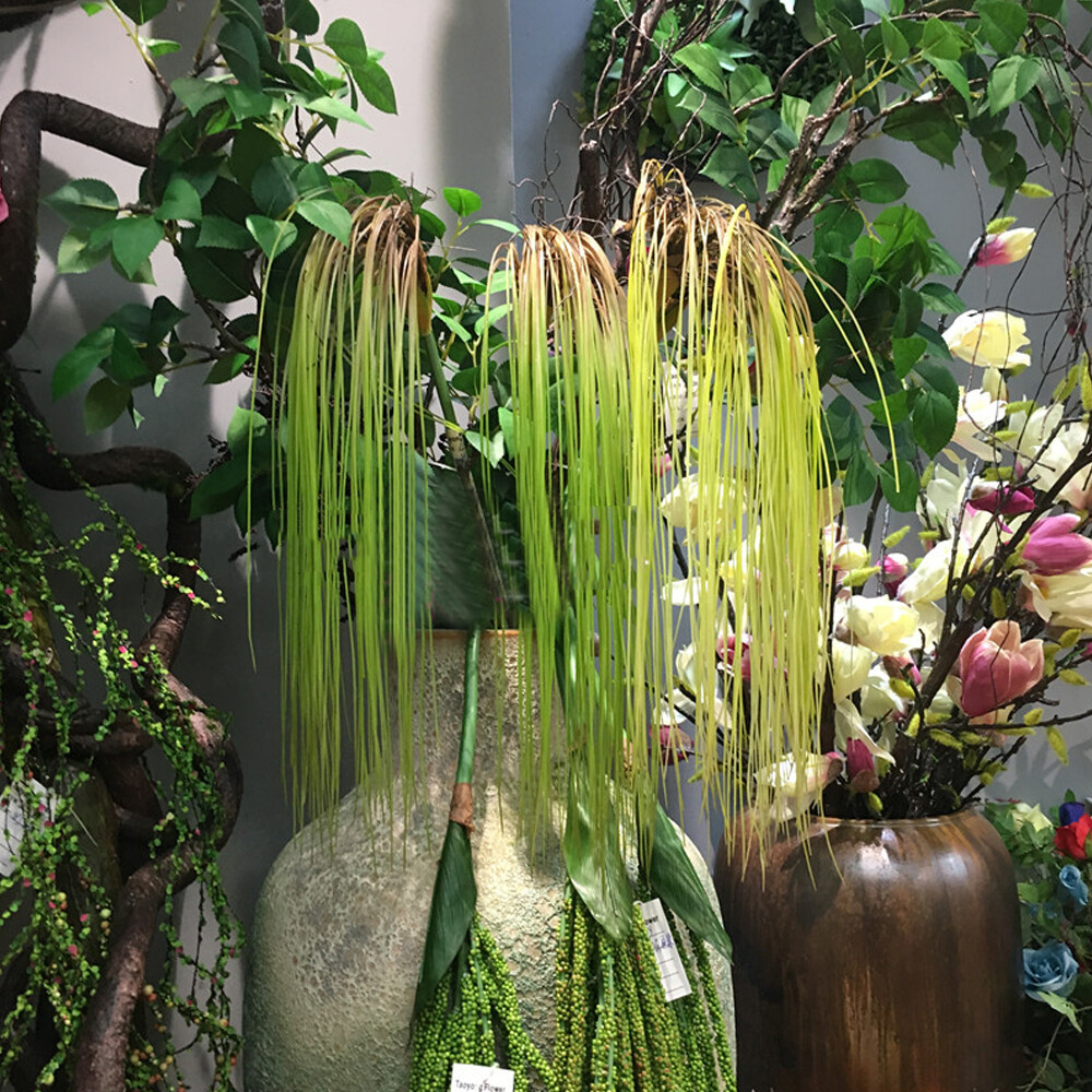 100x Artificial Plastic Grass Leaves Simulation Fake Plant Wall Hanging Decor