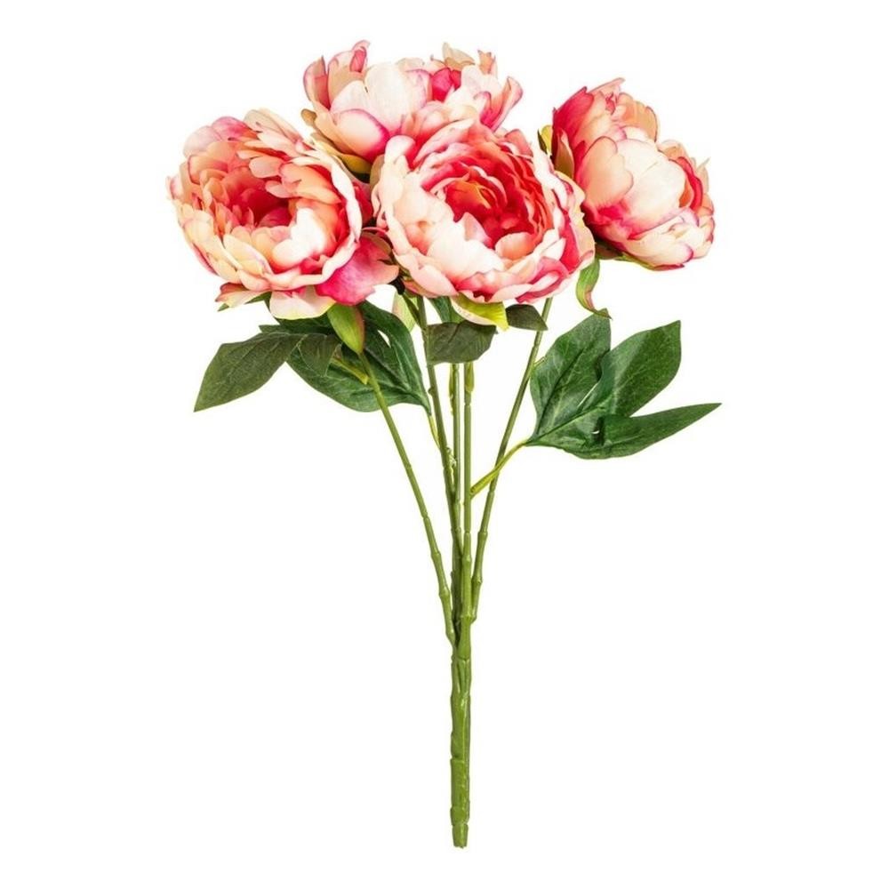 Vickerman 20″ Contemporary Plastic Artificial Peony Bunch in Pink